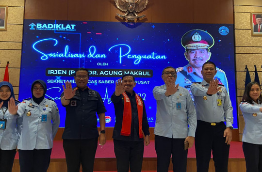 Satgas Saber Pungli Pusat Apresiasi Badiklat Hukum dan HAM Jawa Tengah