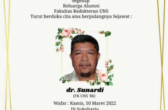 Dokter Sunardi yang Sederhana dan Ramah itu Telah Pergi